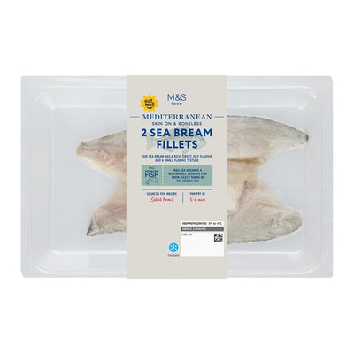 M&S 2 Filets de dorade de la Méditerranée M&S 180g- Acheter en ligne sur McGrocer