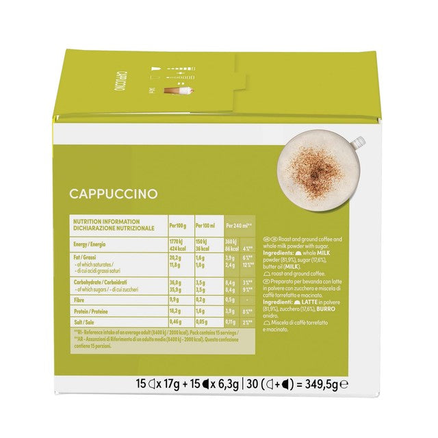 Dolce Gusto cappuccino coffee capsules 15 pack - British product