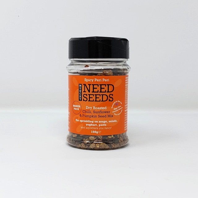 Munchy Seeds Spicy Peri Peri seeds shaker 150g, imported from the UK