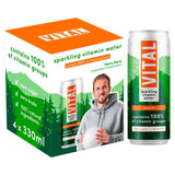 Vital peach sparkling vitamin water 4 x 330ml (British brand)