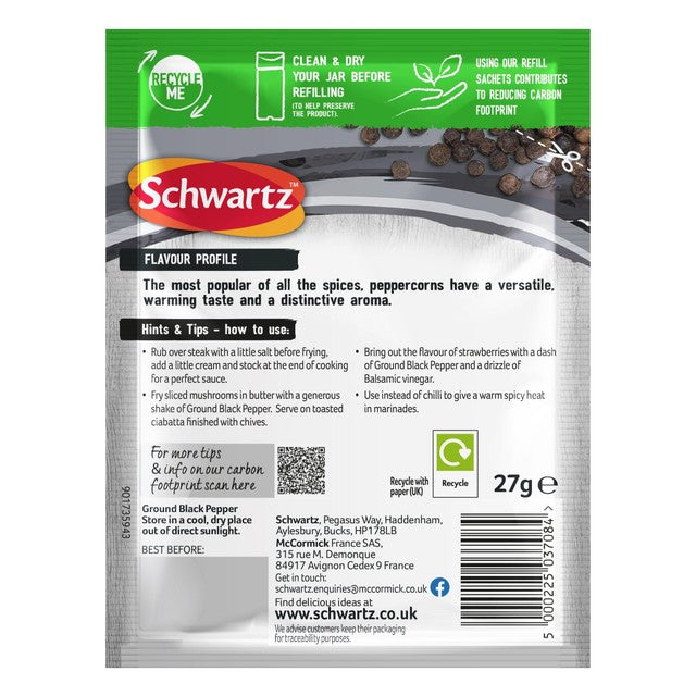 Schwartz ground black pepper 27g (British brand)