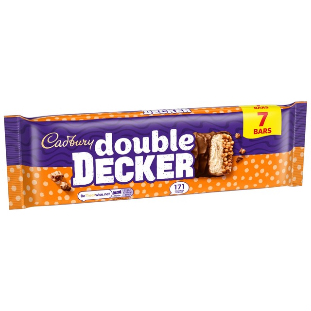 Cadbury Double Decker chocolate bar multipack 7 x 38g - British product