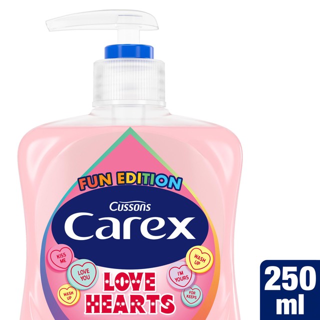 Carex Love Hearts hand wash 250ml - British product
