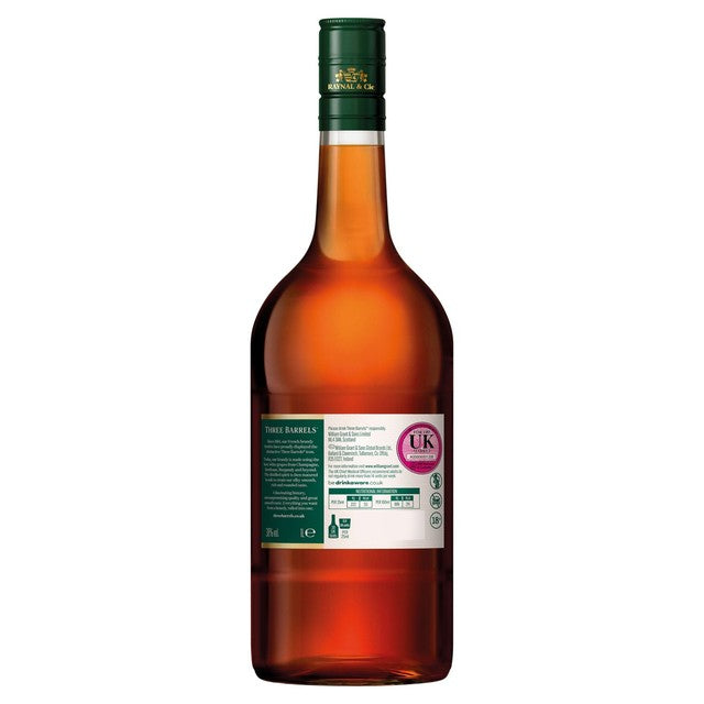 Three Barrels Rare Old French Brandy VSOP 1L (British brand)