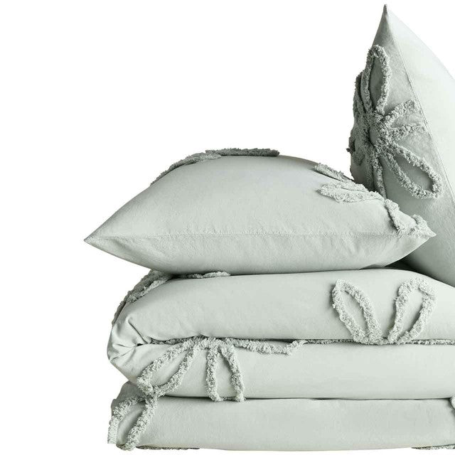 M&S floral bedding set king green - British product