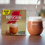 Nescafé Cappuccino instant coffee 12 sachets, imported from the UK