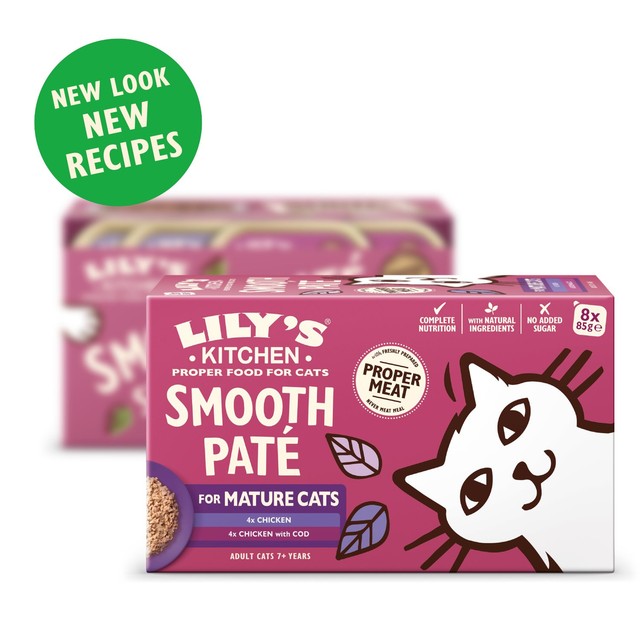 Lily's Kitchen mature cat pate multipack 680g (British brand)