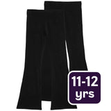 M&S Girls Cotton Flared Leggings Black 11-12 Years, imported from the UK