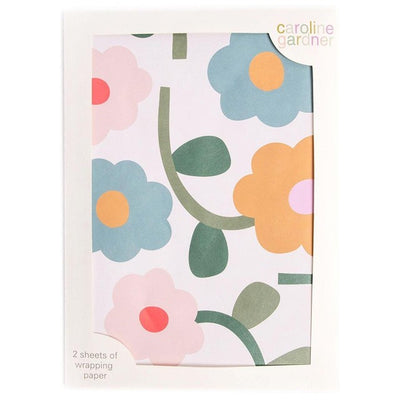 M&S Caroline Gardner Floral Gift Wrap Sheets Wrapping Paper 50cm x 70cm Pack of 2- Buy online at McGrocer