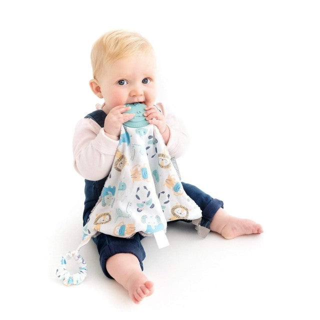 Cheeky Chompers Teether Comforter Animal Design 30cm x 44cm - British product