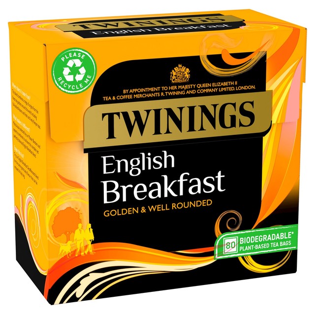 Twinings English Breakfast tea bags 80 count (British brand)