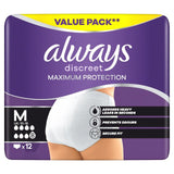 Always Maximum Protection incontinence pants medium 12 count, UK version