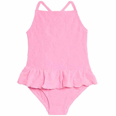 M&S M&S Girls Floral Textured Frill Swimming Costume Pink Swimsuit 3-4 Years- Buy online at McGrocer