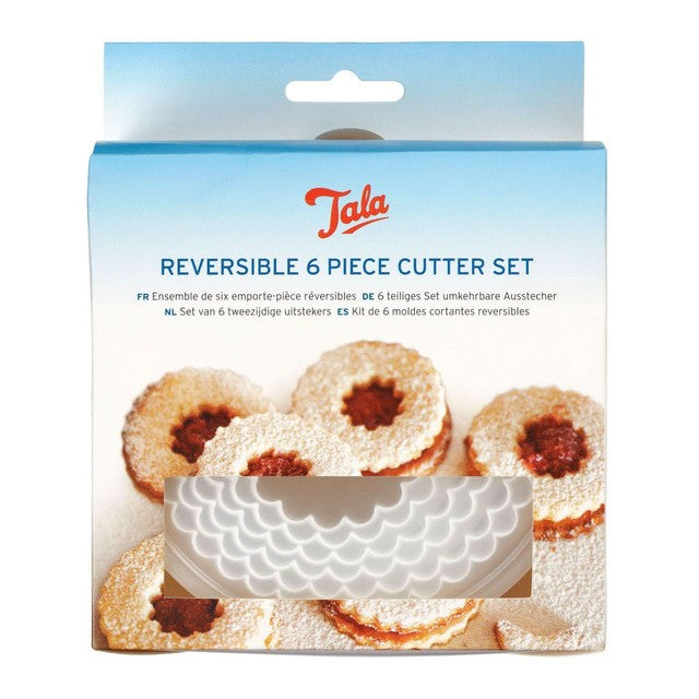 Tala reversible round crinkle cutters 6-piece set (British brand)