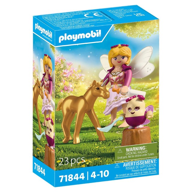 Playmobil Magical Unicorns Golden Unicorn Foal with Fairy playset, imported from the UK