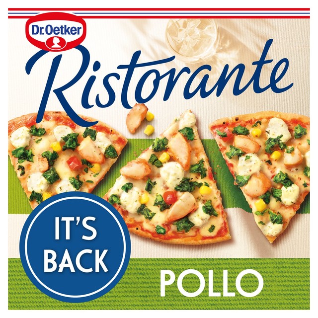 Dr. Oetker Ristorante Pollo frozen pizza, UK version