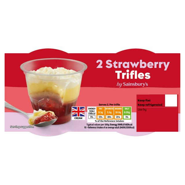 Sainsburys Strawberry Trifles 2 x 125g