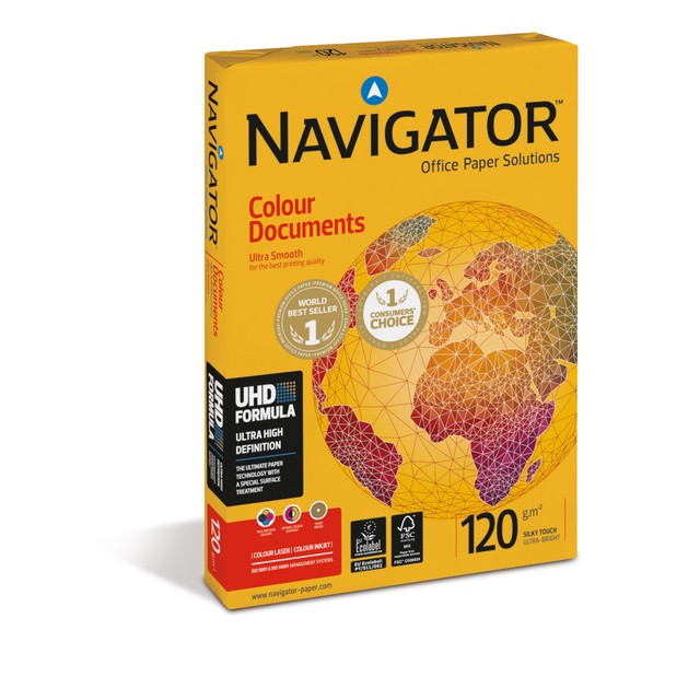 Nuco Navigator A4 white printer paper 250 sheets 120GSM, imported from the UK