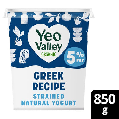 Yeo Valley Organic Greek Strained Natural Yogurt 850g