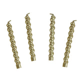 Talking Tables gold twirl birthday candles 8 per pack (British brand)