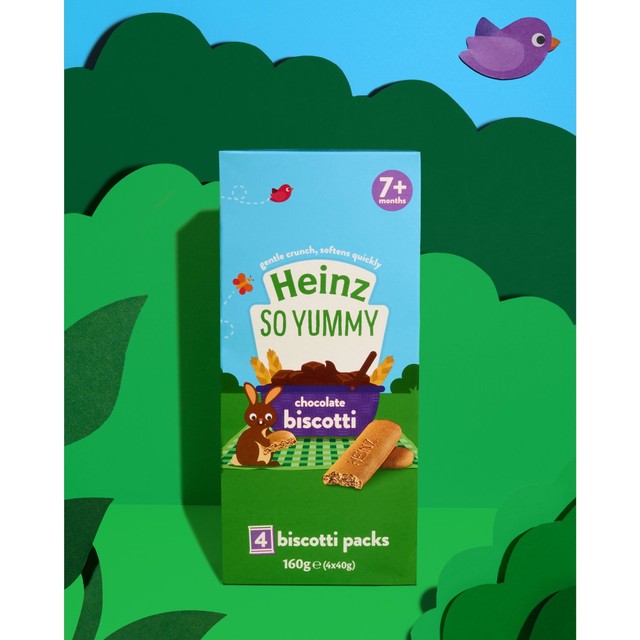Heinz chocolate biscotti baby snacks 4 x 40g multipack, UK version