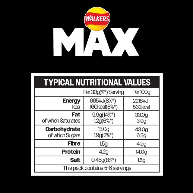 Walkers Max chili and lime coated peanuts 175g (British brand)