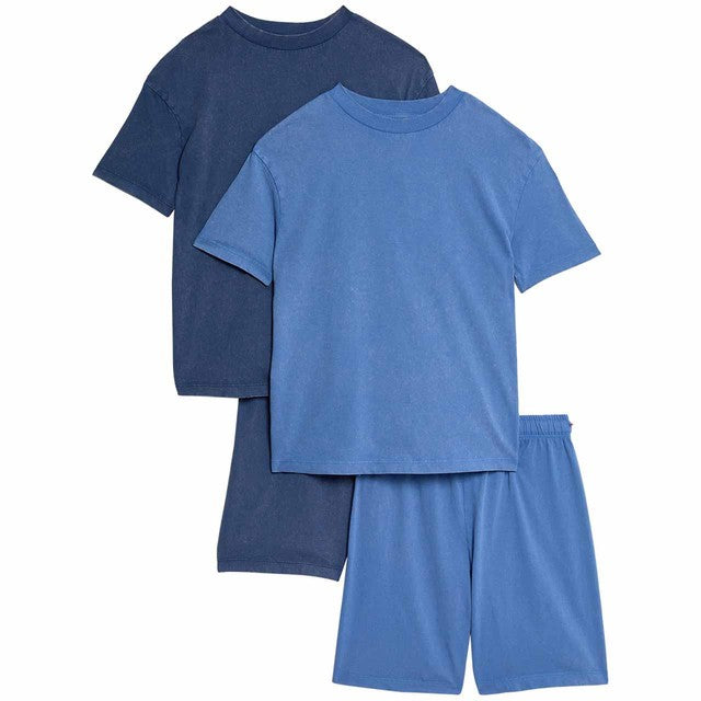 M&S acid wash pyjamas blue 7-8 years - British product