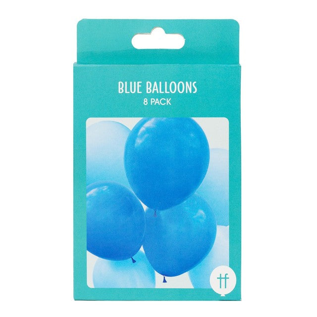 Talking Tables blue party balloons 8 per pack (British brand)