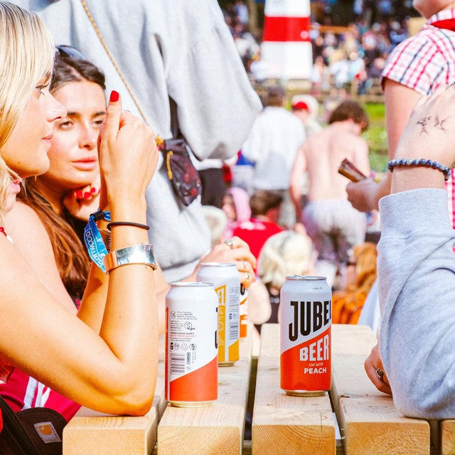 JUBEL Peach Beer fruity lager 4.0% ABV, British product