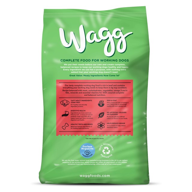 Wagg dry dog food beef and vegetable 12kg (British brand)