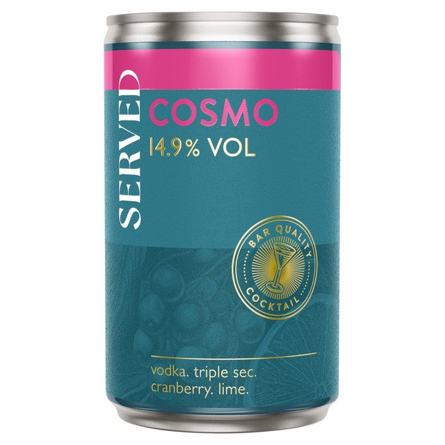 Served Cosmopolitan canned cocktail 125ml (British brand)