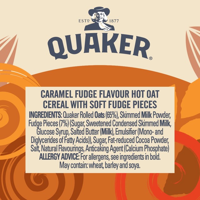 Quaker Heavenly Oats Caramel Fudge Porridge Pot 58g imported from the UK