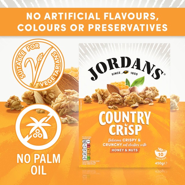 Jordans Country Crisp honey nut cereal 450g, UK version