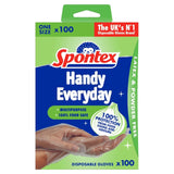 Spontex multi-purpose disposable gloves latex-free powder-free 100 pack (British brand)