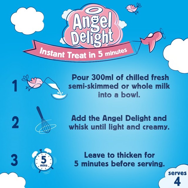 Angel Delight strawberry instant dessert mix 59g - British product