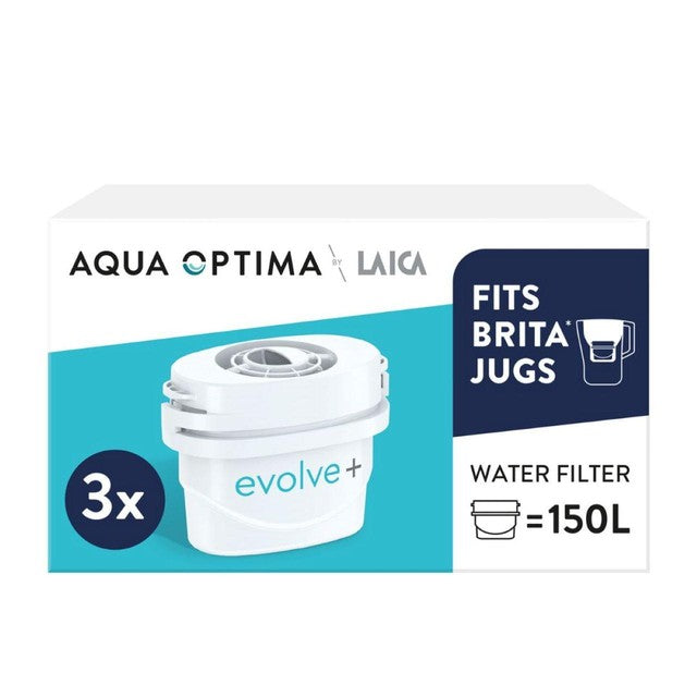 Aqua Optima Evolve+ water filter cartridges 3 pack - British product