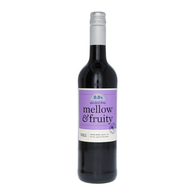 M&S alcohol-free Merlot wine 75cl, imported from the UK