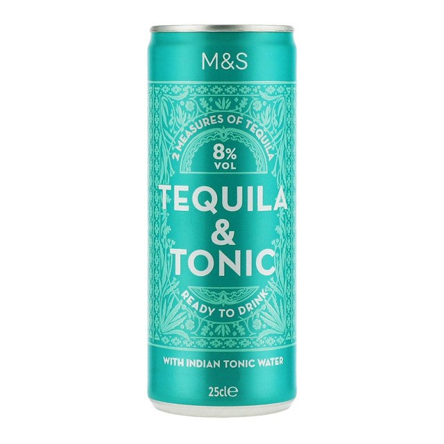 M&S Tequila and Tonic ready-to-drink cocktail 250ml can, UK version