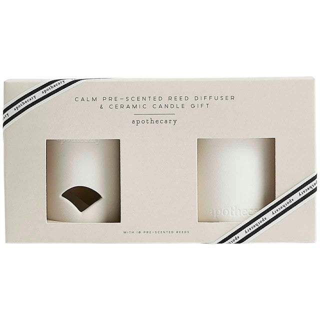 M&S Apothecary Calm diffuser and candle gift set Amber, imported from the UK