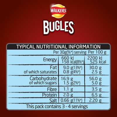 M&S Walkers Bugles Southern Style BBQ Corn Snack Crisps 110g - اشترِ عبر الإنترنت على McGrocer