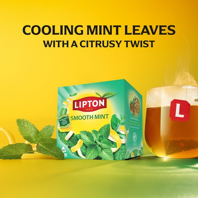 Lipton Smooth Mint peppermint tea bags - British product