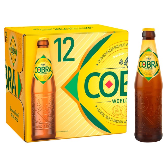 Cobra Premium Lager Beer 12 x 330ml bottles - British product