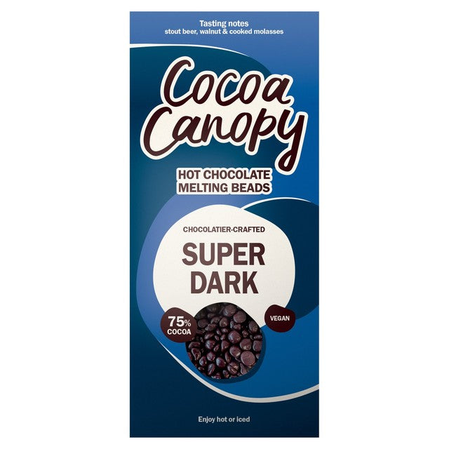 Cocoa Canopy Super Dark hot chocolate beads 225g - British product