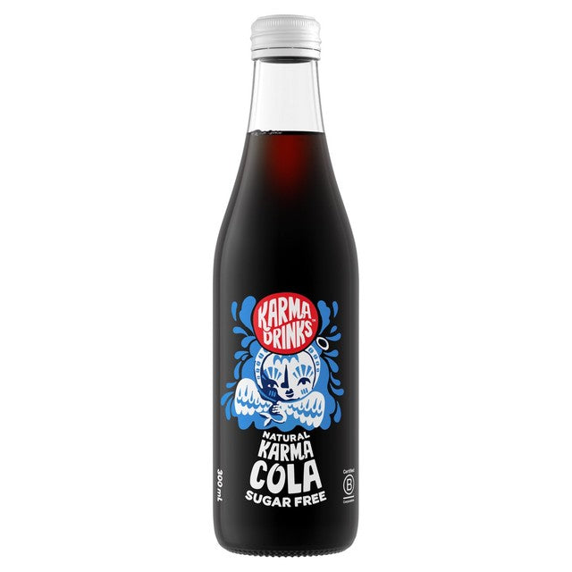 Karma Cola sugar free sparkling drink 330ml, UK version