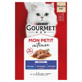 Gourmet Mon Petit fish flavour cat food 6x50g pouches, UK version