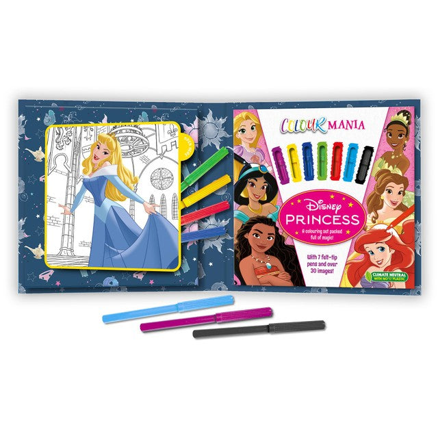 Igloo Books Disney Princess colouring set with pens, UK version