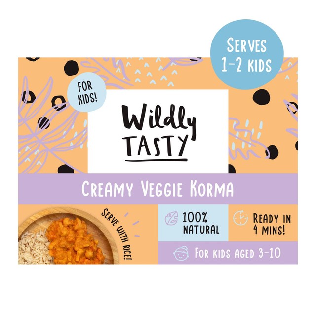 Wildly Tasty creamy veggie korma frozen meal - British product