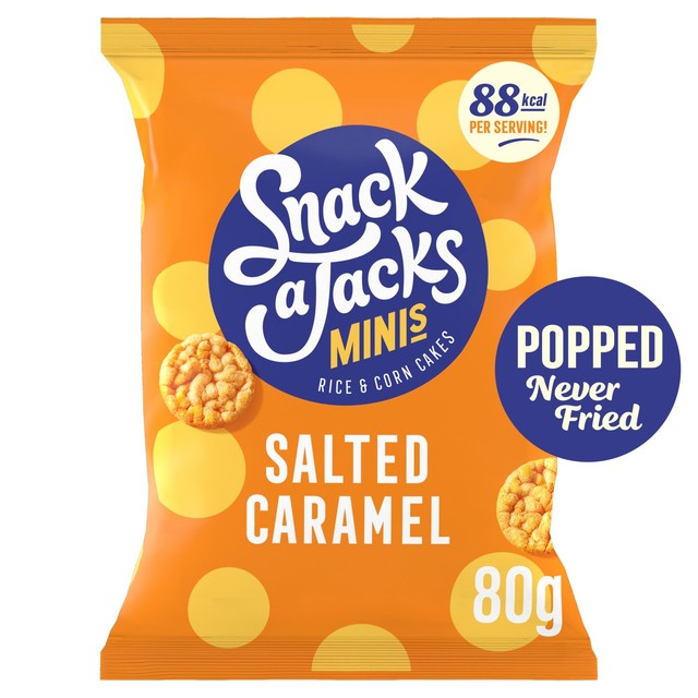 Snack a Jacks lightly salted caramel rice cakes 80g, UK version