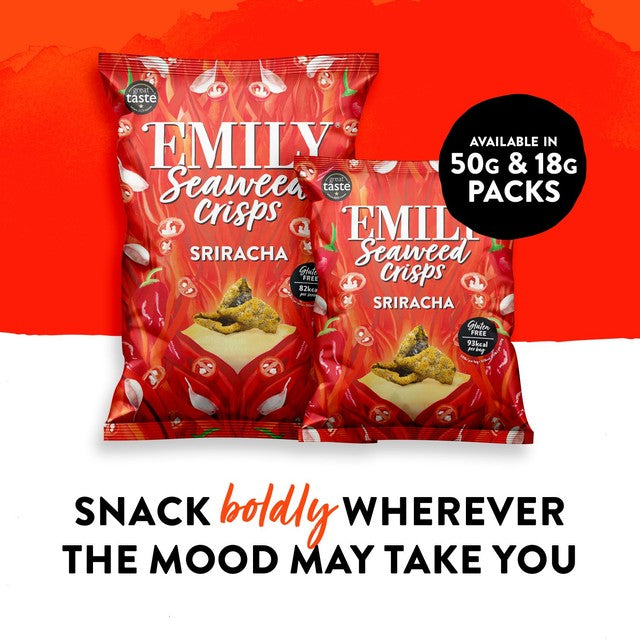 Emily Sriracha Seaweed Crisps 50g - British product
