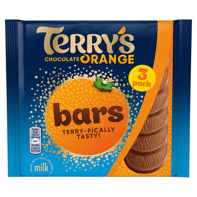 Terry's chocolate orange bars 3x35g (British brand)